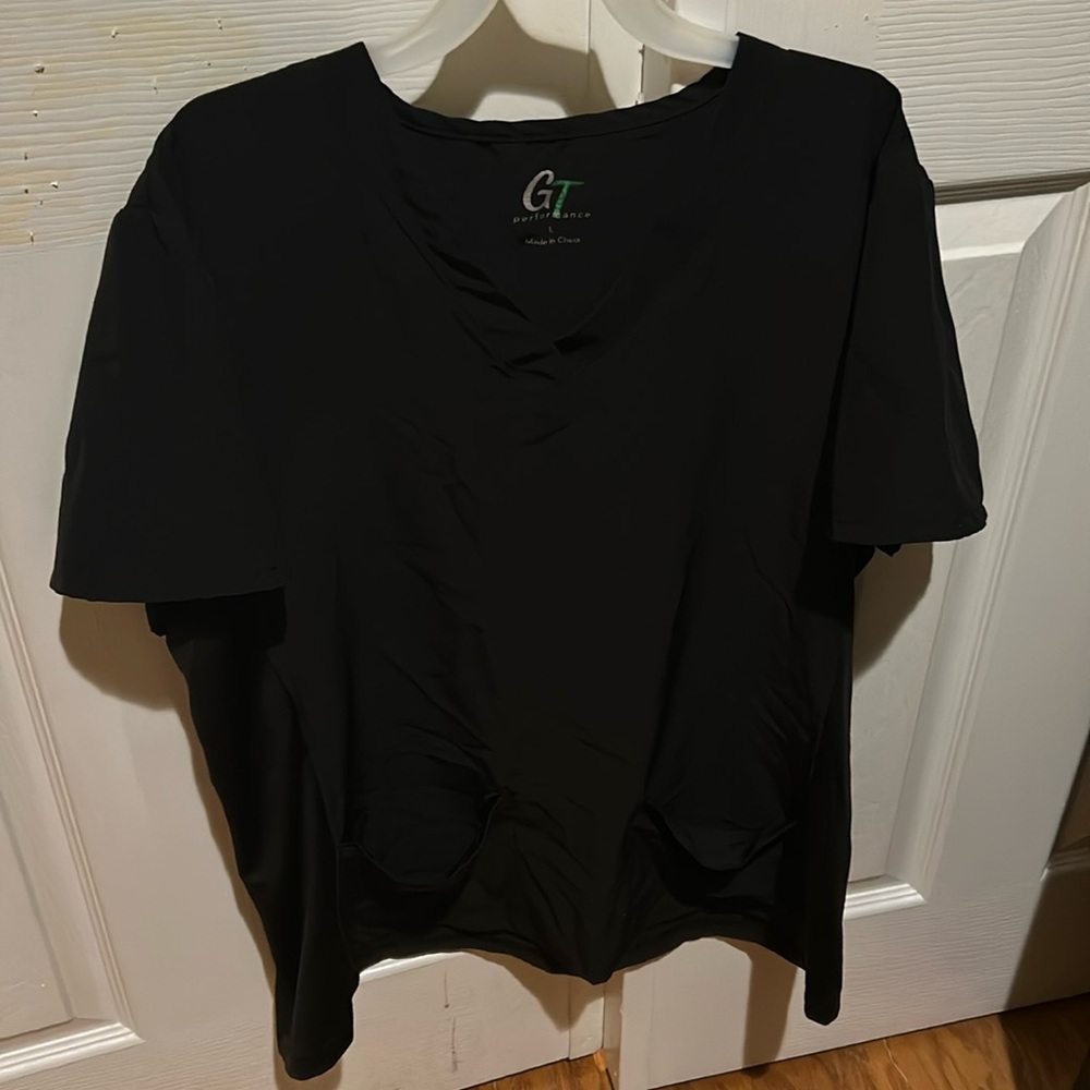 GT Performance Women’s Black Short-Sleeve Scrub Top L